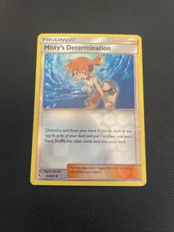 POKEMON MISTY'S DETERMINATION 62/68 REVERSE HOLO HIDDEN FATES NM - Image 1