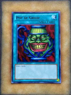 Yugioh Pot of Greed BP02-EN129 Rare 1st Ed LP - Image 1