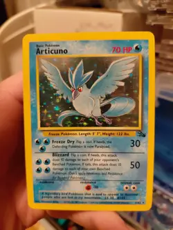 Pokemon TCG Articuno Fossil Holo Card 2/62 1999-2000 Wizards Mint Or Better - Image 1