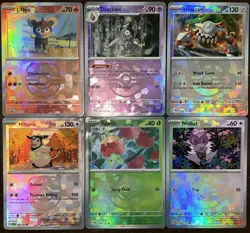 Prismatic Evolutions Master Ball Lot (6) Pokemon Cards NM Heatran Applin - Image 1
