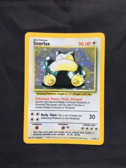 Pokemon Cards: Jungle Rare Holo: Snorlax 11/64 No Symbol Error - Image 1