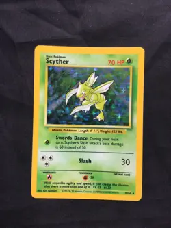 Pokemon Cards: Jungle Rare Holo: Scyther 10/64 No Symbol Error - Image 1