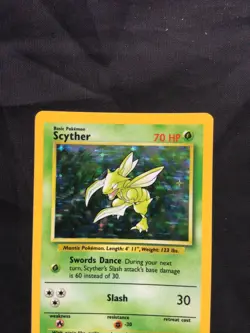 Pokemon Cards: Jungle Rare Holo: Scyther 10/64 No Symbol Error - Image 2