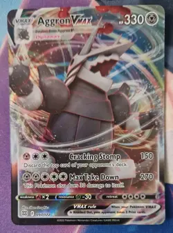 Pokemon TCG Aggron VMAX 097/172 Ultra Rare Card Brilliant Stars NM-Mint - Image 1