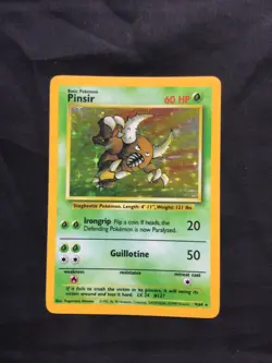 Pokemon Cards: Jungle Rare Holo: Pinsir 9/64 No Symbol Error - Image 1