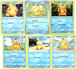 Psyduck - Pokemon 6 Card Lot - 40/236 - Cosmic Eclipse - evolving skies - 151 - Image 1