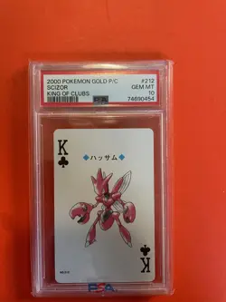 2000 Pokemon Gold Playing Card #212 Scizor King Of Clubs PSA 10 GEM MINT - Image 1