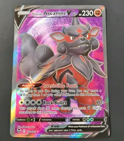 Pokemon Silver Tempest Hisuian Arcanine V Ultra Rare Card 179/195 NM - Image 1