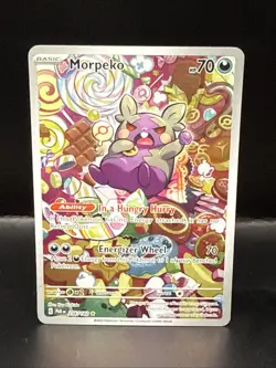 Pokemon Morpeko 206/182 Illustration Rare Paradox Rift IR Pokemon Card - Image 1