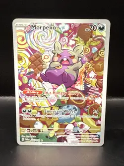 Pokemon Morpeko 206/182 Illustration Rare Paradox Rift IR Pokemon Card - Image 2