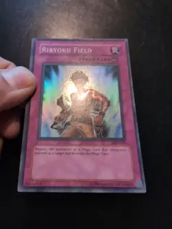 Yu-Gi-Oh! SUPER RARE HOLO CARD RIRYOKU FIELD LON-081 1996 VINTAGE PRINT LP - Image 2