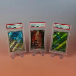 POKEMON MEW 151 PSA 10 LOT BULBASAUR CHARMANDER SHIGGY ART RARE JP 3X CARDS - Image 1