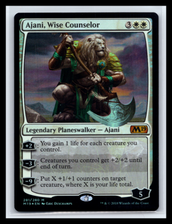 MTG Ajani Wise Counselor #281 M19 Foil Mythic Rare Magic Card TCG CCG NM - Image 1
