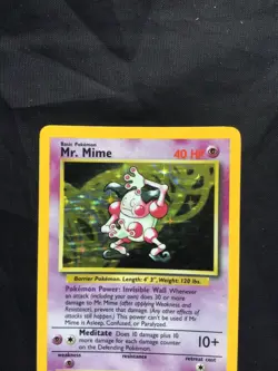 Pokemon Cards: Jungle Rare Holo: Mr. Mime 6/64 No Symbol Error - Image 2