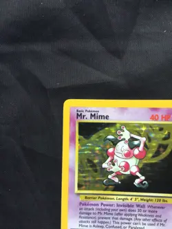 Pokemon Cards: Jungle Rare Holo: Mr. Mime 6/64 No Symbol Error - Image 3