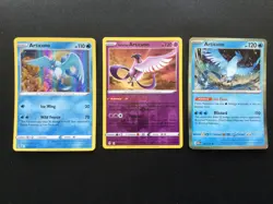 3x Pokemon Rare Holo Articuno Card Bundle - 151, Evolving Skies TCG - Image 1