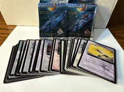 (72) Babylon 5 DELUXE CCG collectible card game singles +2 Wrappers - Image 1