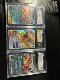 3 Card Pokemon Lot Of Charizards Cgc 9 Cgc 10 Cgc Pristine 10 - Image 1