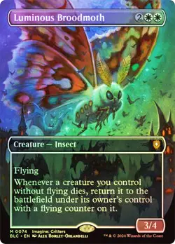 MTG FOIL Luminous Broodmoth Borderless - Bloomburrow Commander #074 - Image 1