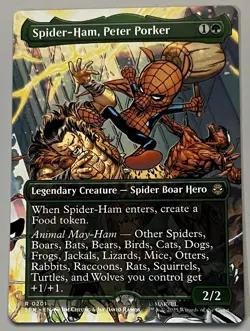 MTG Marvel’s Spider-Man Spider-Ham Legendary Creature RARE REGULAR #0201 - Image 1