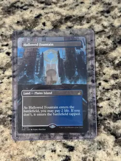 1x Hallowed Fountain, Borderless Art, Ravnica Remastered Magic MTG NM - Image 1