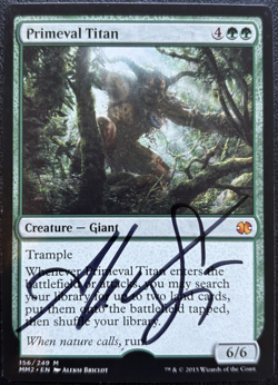 Primeval Titan Artist Proof Signed Sketched Modern Masters 2015 MM2 MTG - Image 1