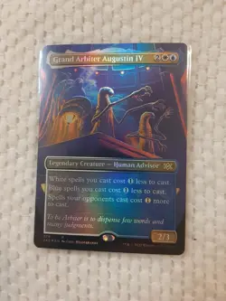 MTG Grand Arbiter Augustin IV BORDERLESS FOIL 379 2X2 Never Played - Image 1