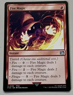 MTG Final Fantasy Fire Magic Instant UNCOMMON REGULAR #0136 - Image 1