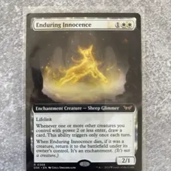 Enduring Innocence extended art MTG single, Duskmourn Rare 0368, Near Mint Magic - Image 1