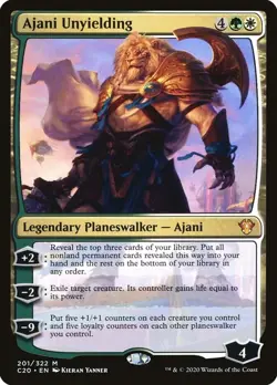 NM Ajani Unyielding, MTG, Ikoria Commander, Magic the Gathering, 201 - Image 1