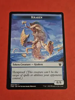 MTG Theros: Beyond Death THB Kraken Token Creature 8/8 (004/014) Collector Boost - Image 1