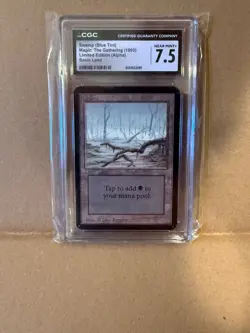 MTG 1993 Limited Edition (Alpha) Swamp (Blue Tint) CGC 7.5 - Image 1