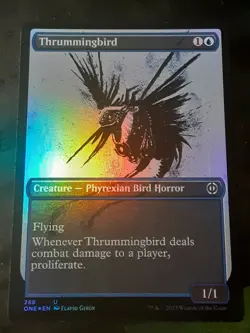 Thrummingbird FOIL Showcase , Phyrexia AWBO , Near Mint , MTG,FREESHIPPING - Image 1