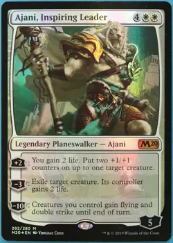 1x FOIL AJANI, INSPIRING LEADER - M20 - MTG - NM - Magic the Gathering - Image 1