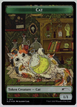 Dog Cat Token 1516-1517 Foil Double Sided Secret Lair MTG Near Mint - Image 2