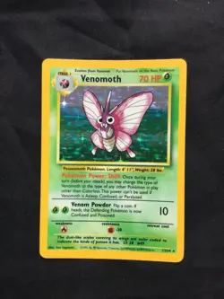 Pokemon Cards: Jungle Rare Holo: Venomoth 13/64 No Symbol Error - Image 1