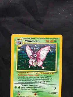Pokemon Cards: Jungle Rare Holo: Venomoth 13/64 No Symbol Error - Image 2