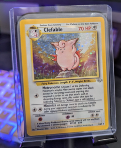 Pokemon TCG Clefable Pokemon Jungle Set Card 1/64 Holo Rare Holo - Image 1