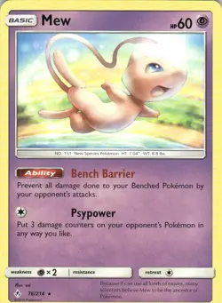 Mew 2019 Pokemon TCG #76/214 Unbroken Bonds - Image 1
