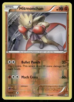 Pokemon Tcg Hitmonchan [Reverse Holo] #48 Pokemon Generations LP - Image 1