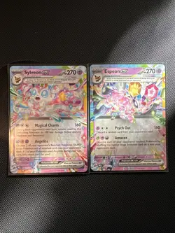 Pokemon TCG. Sylveon Ex 41 / Espeon Ex 34 Combo. Prismatic Evolutions NEAR MINT - Image 1