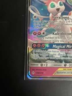 Pokemon Gardevoir & Sylveon GX - Ultra Rare Holo Tag Team Unbroken Bonds 130/214 - Image 5