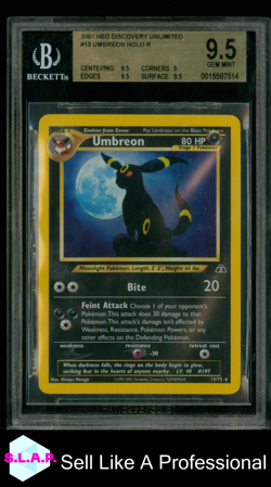 UMBREON POKEMON 13/75 2001 NEO DISCOVERY HOLO ENGLISH BGS 9.5 - Image 1