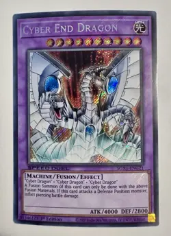 Yugioh CYBER END DRAGON SECRET RARE SGX1-ENG21 1ST EDITION SPEED DUEL GX NM - Image 1