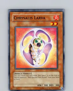 Yu-Gi-Oh TCG Chrysalis Larva TAEV-EN010 Unlimited Common Card LP-NM - Image 1