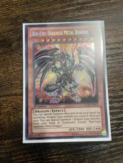 Yu-Gi-Oh! Red-Eyes Darkness Metal Dragon LCJW-EN050 1st Edition Secret Rare - Image 1