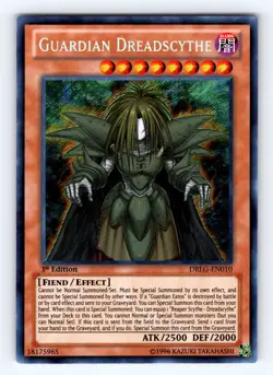 Yugioh Guardian Dreadscythe DRLG-EN010 1st Edition Secret Rare Holo - NM ?? - Image 1