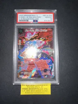 DRAGONBALL PSA 10 SON GOKU,ULTRA MASTERY BT16-005 S.16 REALM/GODS DB SUPER CARD - Image 3