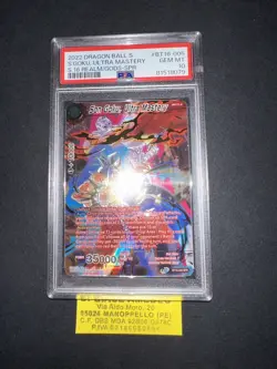DRAGONBALL PSA 10 SON GOKU,ULTRA MASTERY BT16-005 S.16 REALM/GODS DB SUPER CARD - Image 4
