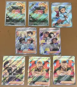 Pokemon TCG - Paldean Fates 8 Card Full Art Trainer and Illustration Rare Bundle - Image 1